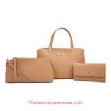 Kit Bolsa M Duas Alças Removível Palha