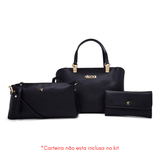 Kit Bolsa M Duas Alças Removível Preto