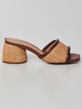 Mule Trama Natural Camel