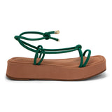 Sandália Feminina Plataforma Amarração  Salsa