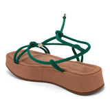 Sandália Feminina Plataforma Amarração  Salsa