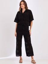 Camisa Renda Floranza Preto