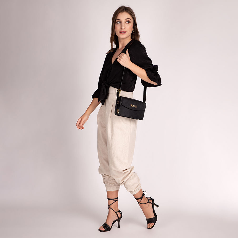 Sandália Feminina Salto Fino Amarração Preto