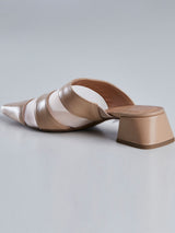 Mule Bico Fino com Tiras Nude