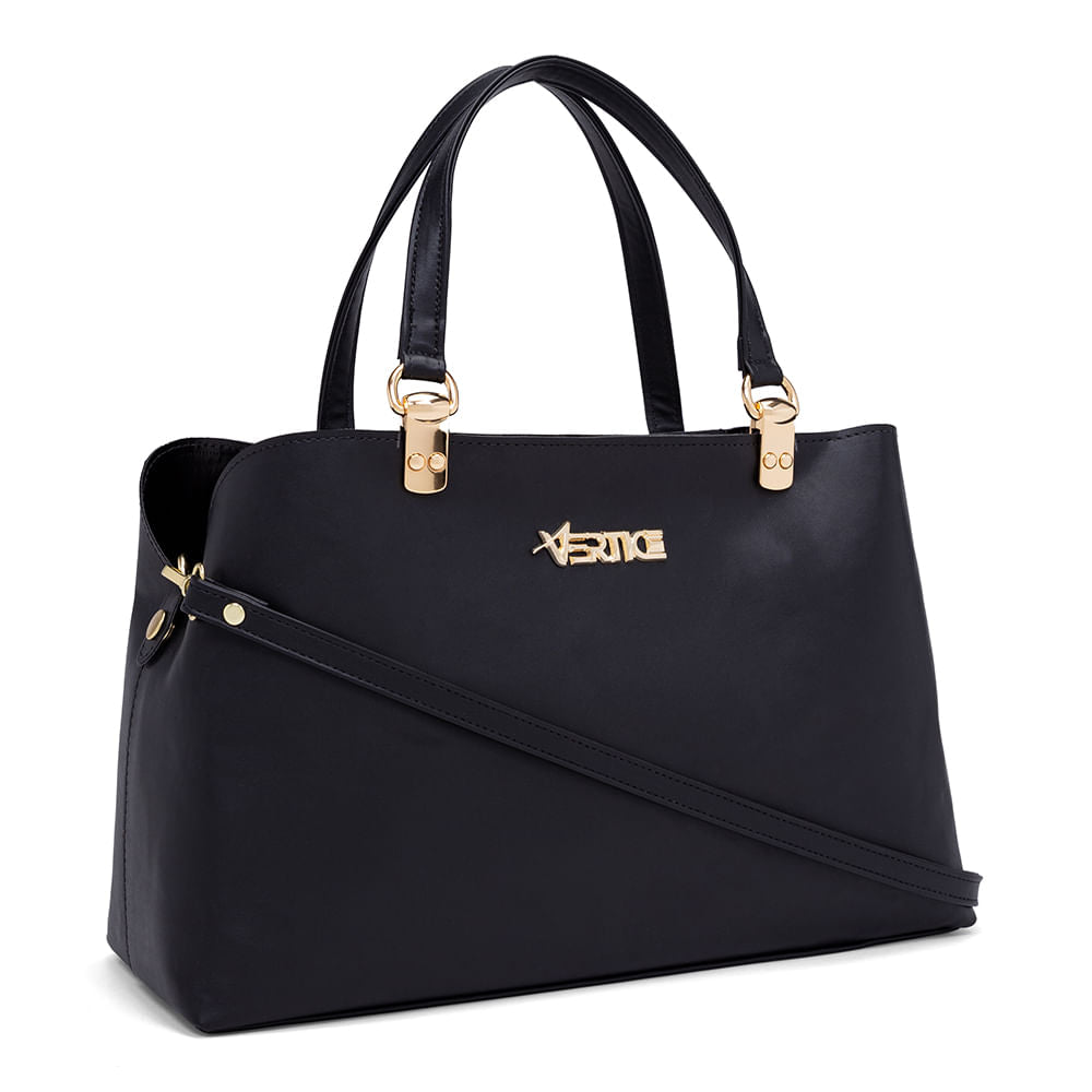 Kit Bolsa M Duas Alças Removível Preto