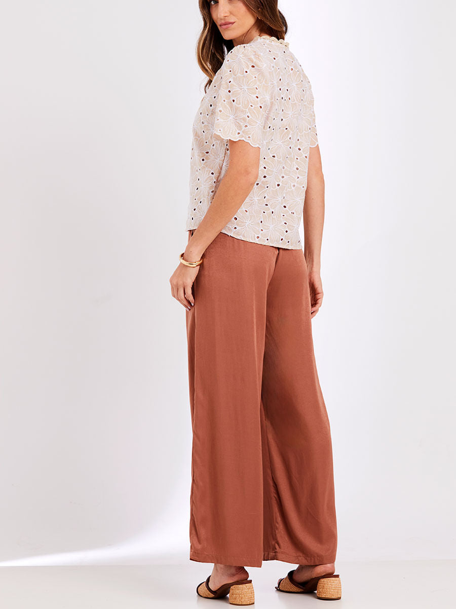Camisa Laise Algodão Nude