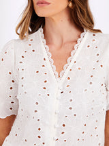 Camisa Laise Algodão Offwhite