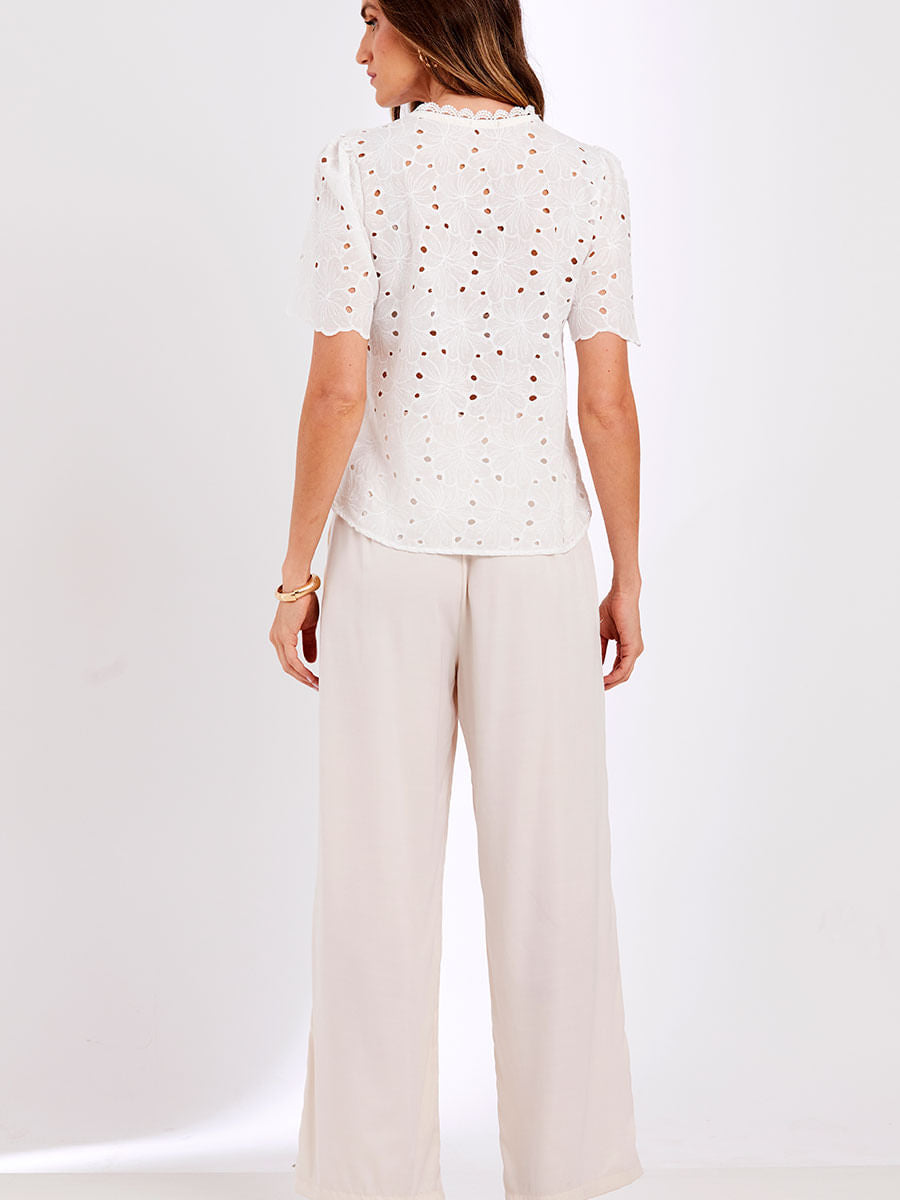 Camisa Laise Algodão Offwhite