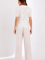 Camisa Laise Algodão Offwhite