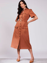 Chemise Utilitario Alfaiataria Areia Mocha Mousse