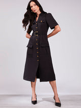 Chemise Utilitario Alfaiataria Preto