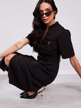 Chemise Utilitario Alfaiataria Preto