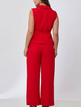 Colete Elegante Alfaiataria Vermelho