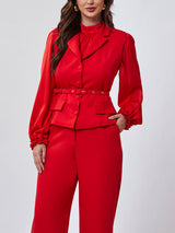 Colete Elegante Alfaiataria Vermelho