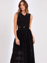 Colete Renda Floranza Preto