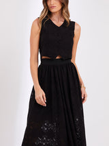 Colete Renda Floranza Preto