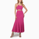 Conjunto Midi Plissado Pink