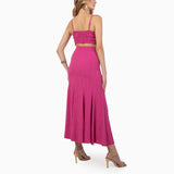 Conjunto Midi Plissado Pink