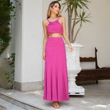 Conjunto Midi Plissado Pink