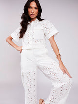 Conjunto Calça e Camisa Laise Linho OffWhite