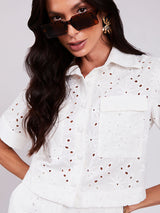 Conjunto Calça e Camisa Laise Linho OffWhite