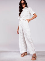 Conjunto Calça e Camisa Laise Linho OffWhite