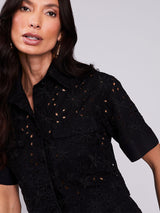 Conjunto Calça e Camisa Laise Linho Preto