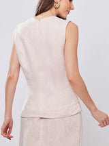 Regata Linho com Fio de Lurex  Nude