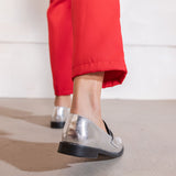Mocassim Verniz com Ponteiras Metal Prata