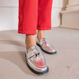 Mocassim Verniz com Ponteiras Metal Prata