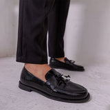 Mocassim Verniz com Ponteiras Metal Preto