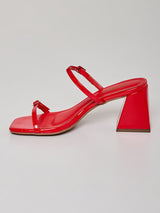 Mule Duas Tiras Vermelho