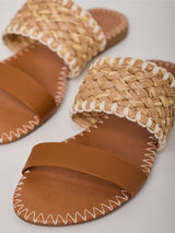 Sandália Rasteira Tramas Natural