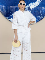 Conjunto Laise Calça e Camisa Offwhite