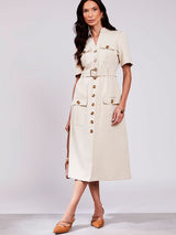 Chemise Utilitario Alfaiataria Areia