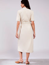 Chemise Utilitario Alfaiataria Areia