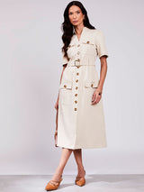 Chemise Utilitario Alfaiataria Areia