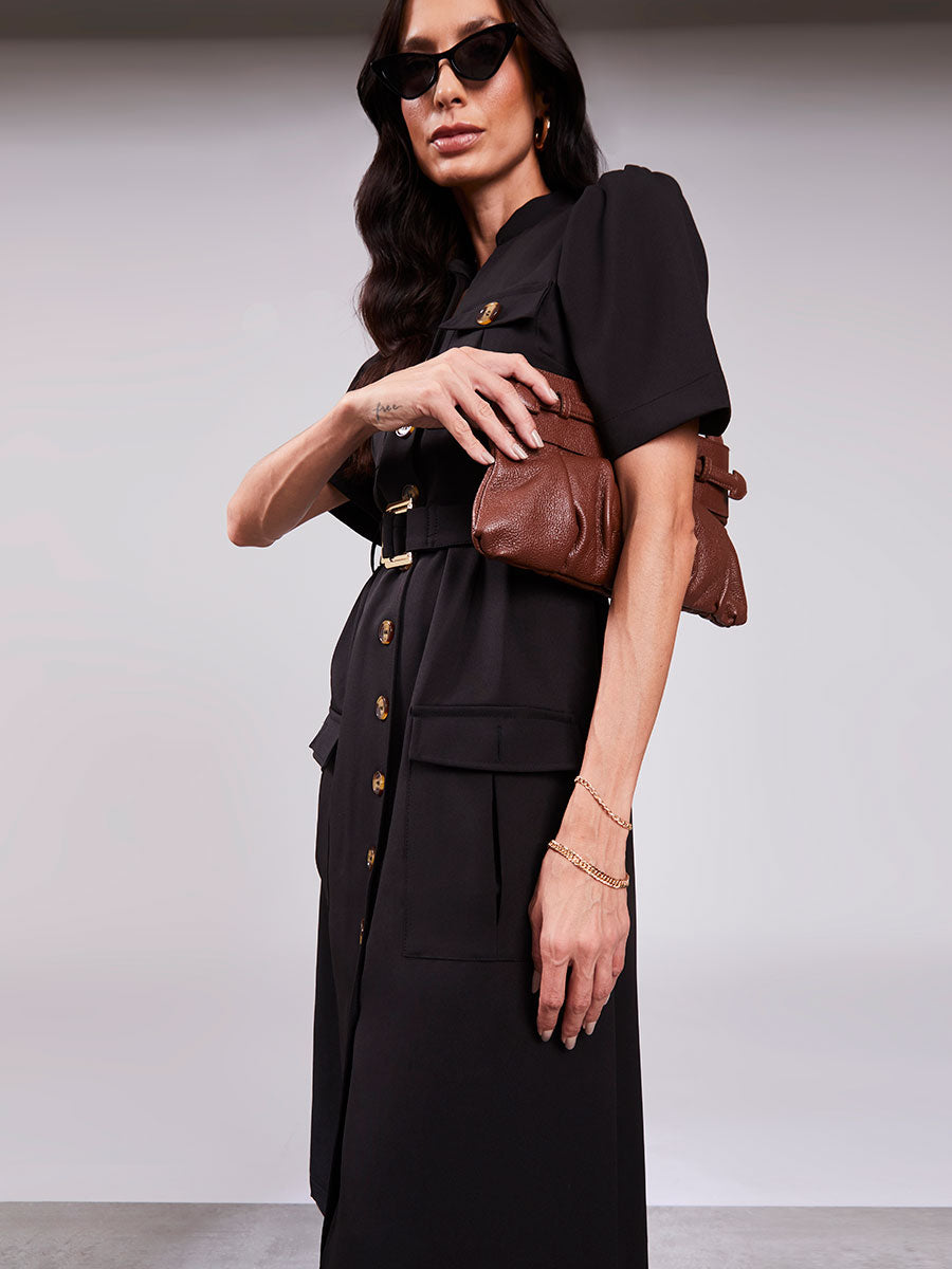 Chemise Utilitario Alfaiataria Preto