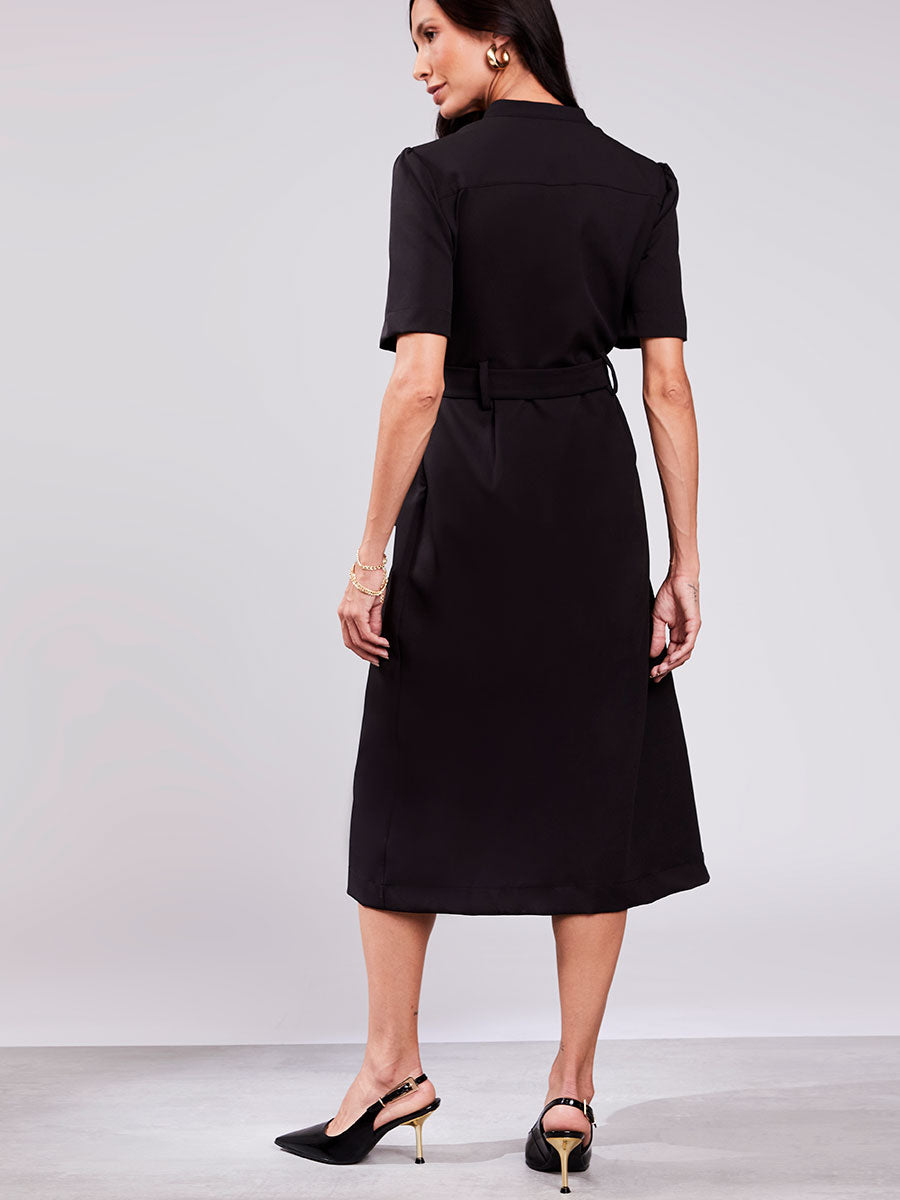 Chemise Utilitario Alfaiataria Preto