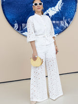 Conjunto Laise Calça e Camisa Offwhite