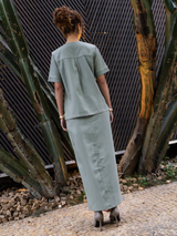 Conjunto Saia  e Camisa Verde