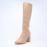 Bota Feminina Cano Longo Bico Fino