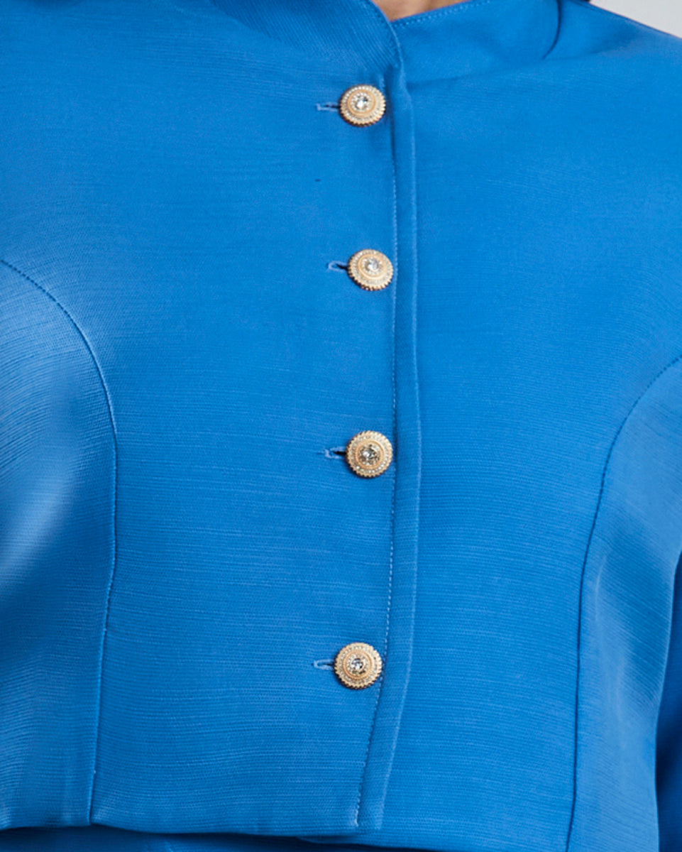 Casaqueto Gola Militar Azul