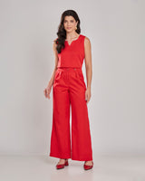 Conjunto Regata e Calça Pantalona Vermelho