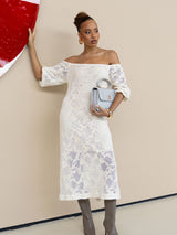Vestido Ombro a Ombro Areia