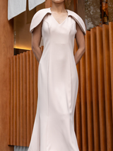 Vestido Longo Capa Nude