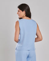 Conjunto Regata e Calça Pantalona Azul