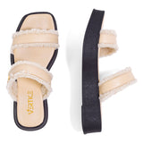 Sandália Flatform Duas Tiras  Porcelana
