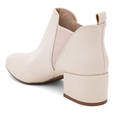 Bota Feminina Cano Curto Salto Baixo OffWhite