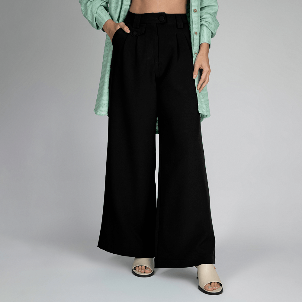 Pantalona Wide Leg Preto